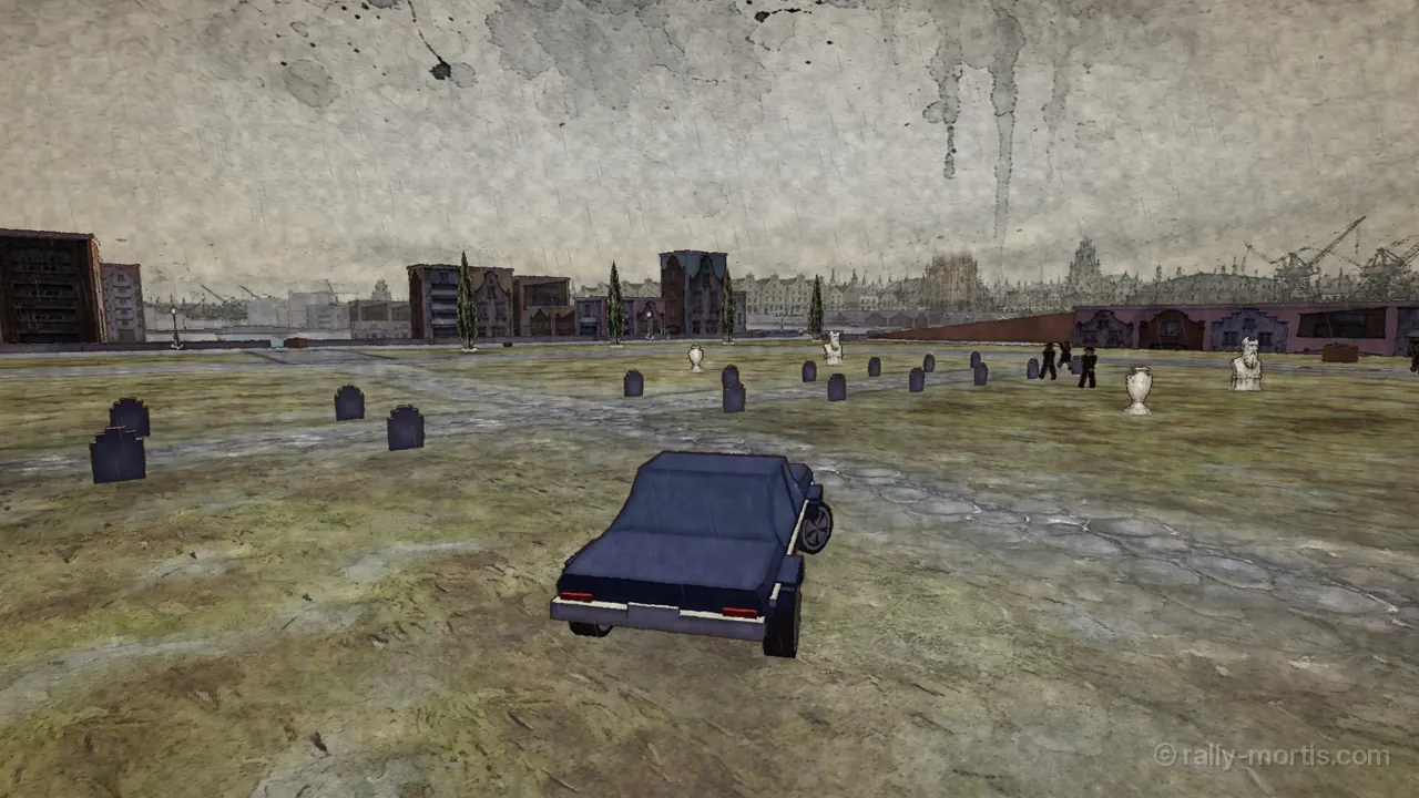 Chased through the cemetery by a hearse that is in no hurry to stop